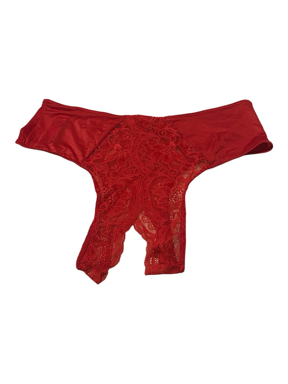 Victoria's Secret Red Lace Cheeky Open Front Panty